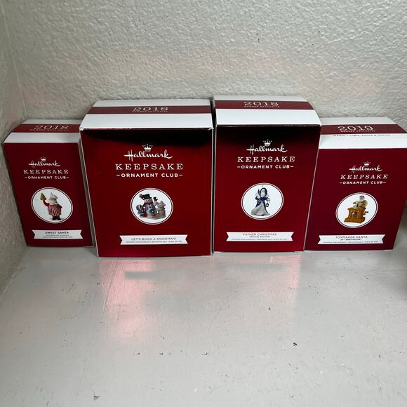 Hallmark 2018 and 2019 member exclusive - four holiday Christmas ornaments ￼ - Picture 5 of 6